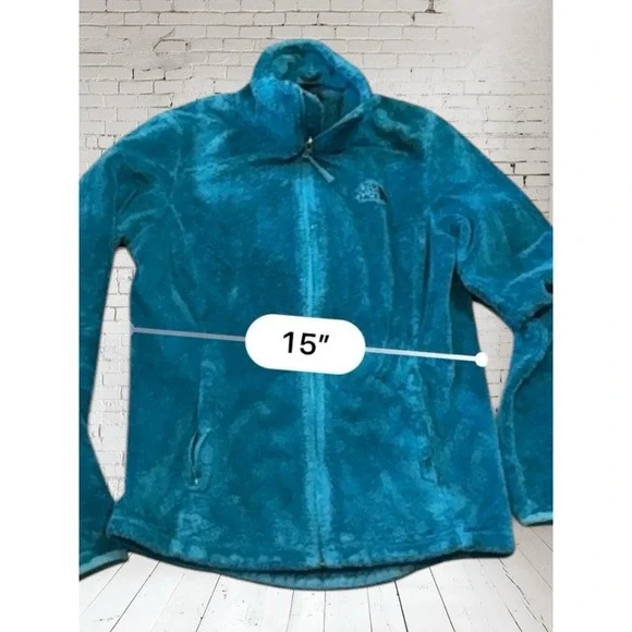 🔥The North Face🤑 Women's Osito Fleece Jacket Full Zip Fuzzy Teal/green X-small - Picture 5 of 5